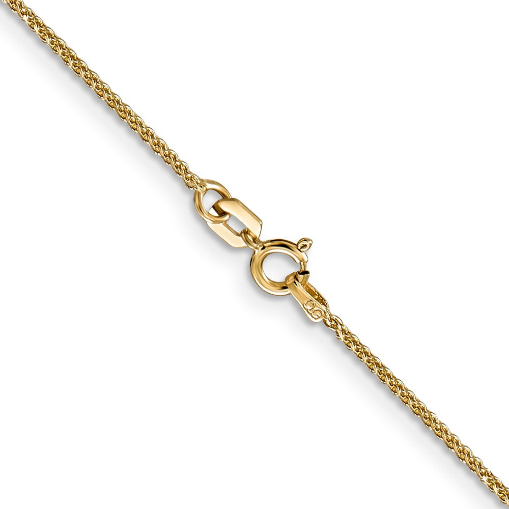 14K 24 inch 1.05mm Diamond-cut Spiga with Spring Ring Clasp Chain