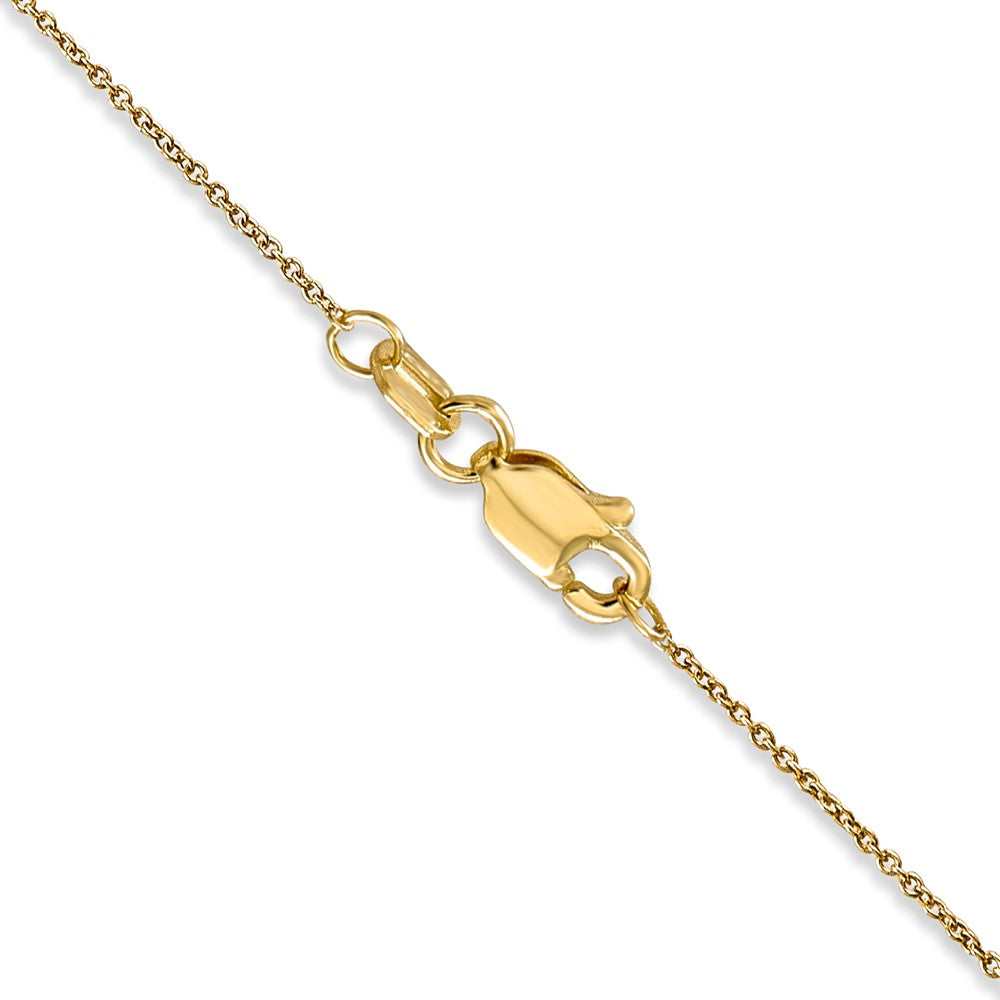 14K 16 inch .75mm Cable with Spring Ring Clasp Pendant Chain