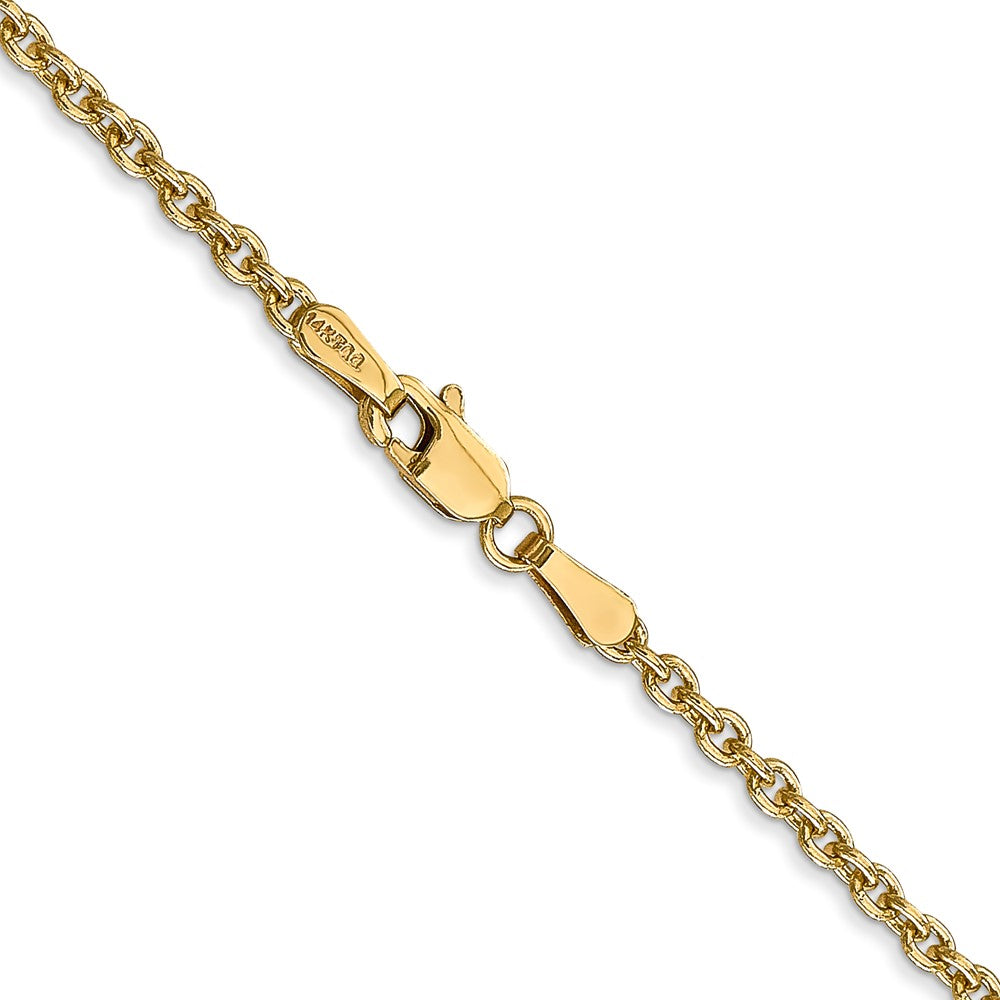 14K 24 inch 2.2mm Forzantine Cable with Lobster Clasp Chain