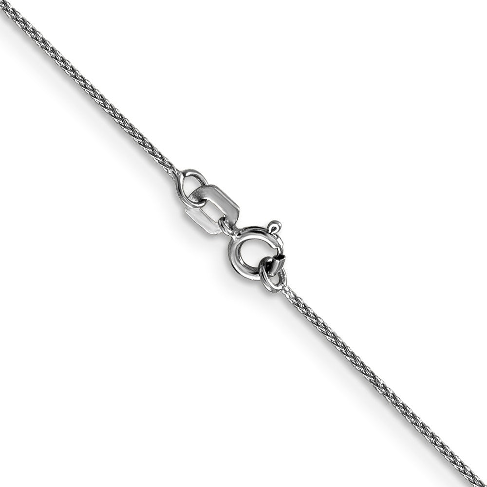 14K White Gold 16 inch .85mm Diamond-cut Spiga with Spring Ring Clasp Chain