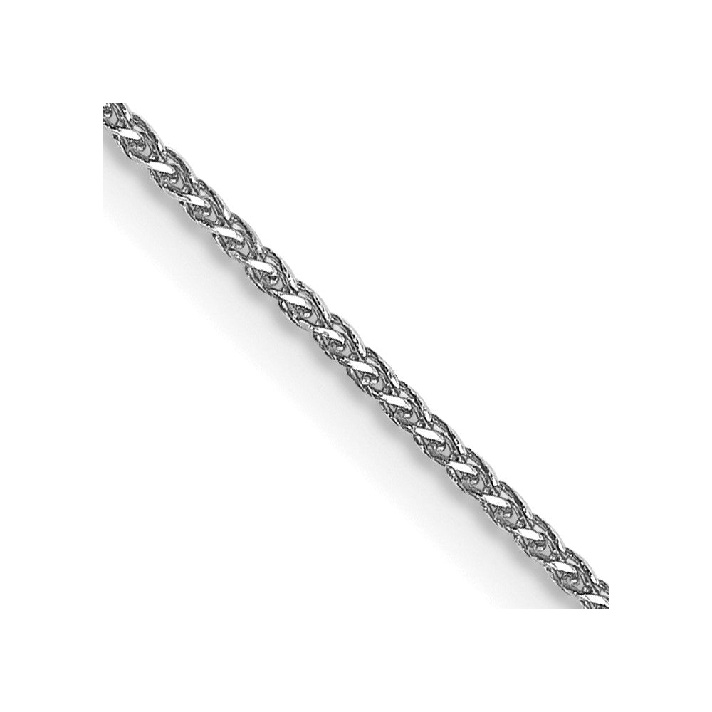 14K White Gold 16 inch 1.05mm Diamond-cut Spiga with Lobster Clasp Chain