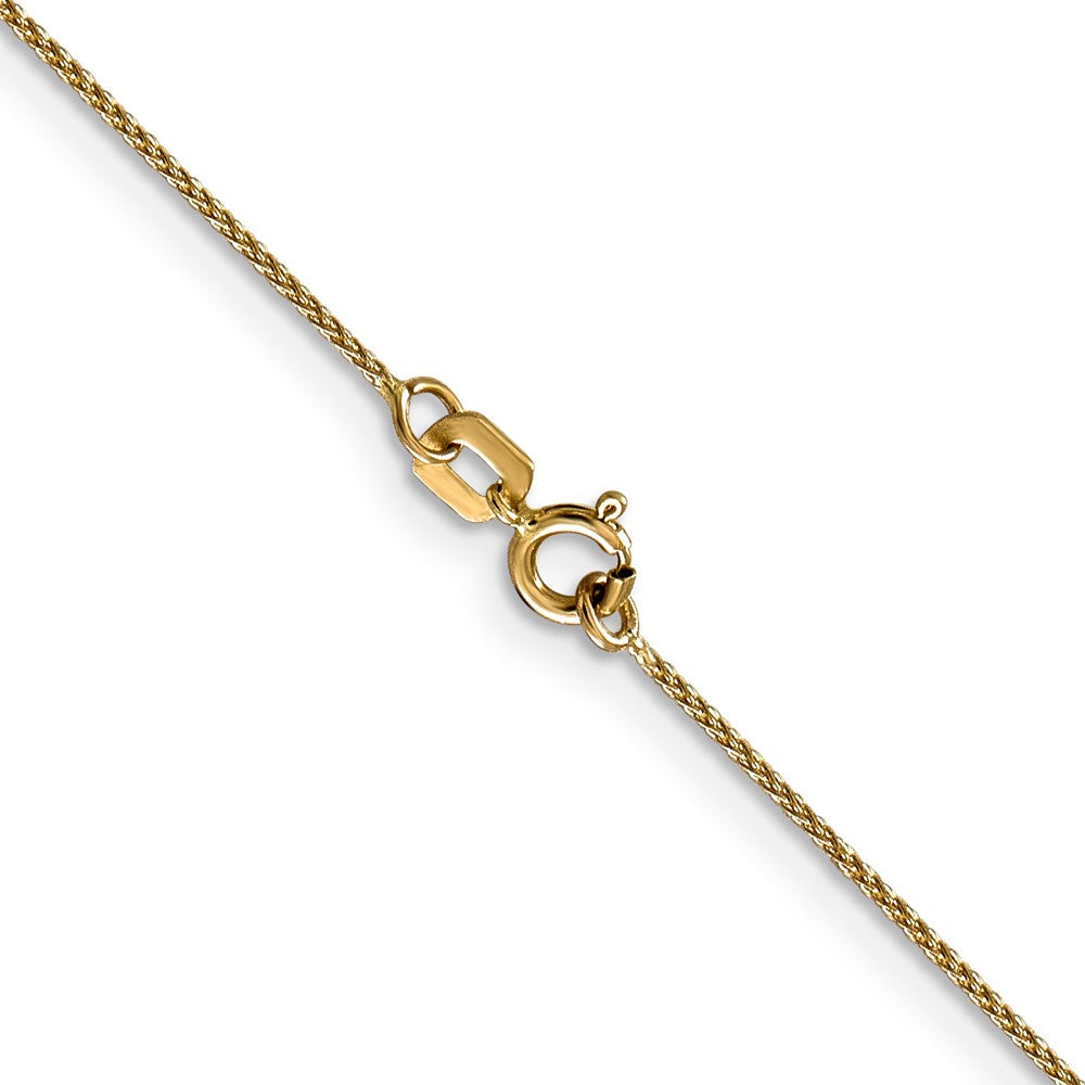 14K 18 inch .85mm Diamond-cut Spiga with Spring Ring Clasp Chain