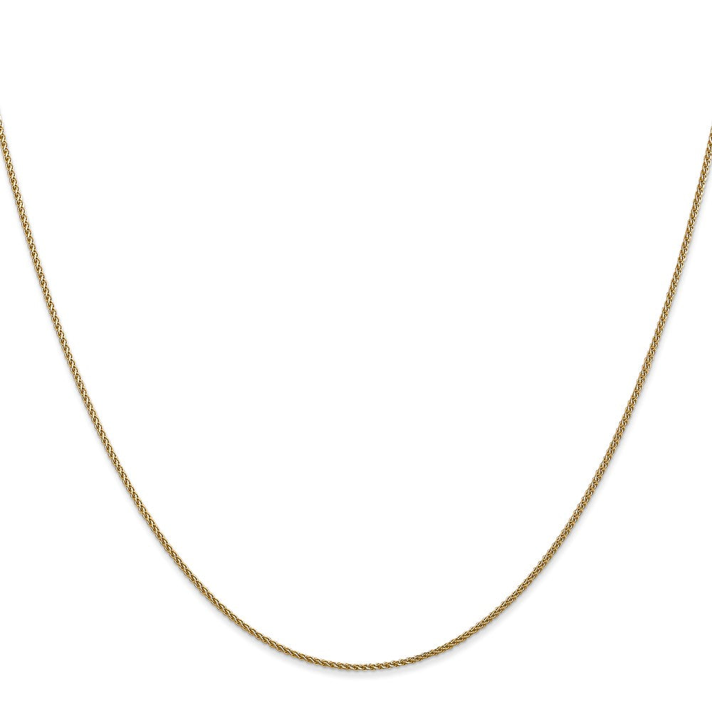 14K 16 inch 1.05mm Diamond-cut Spiga with Lobster Clasp Chain