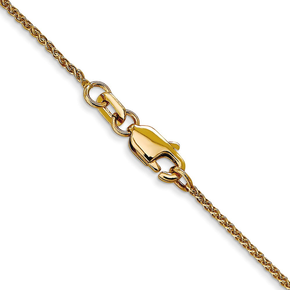 14K 16 inch 1.05mm Diamond-cut Spiga with Lobster Clasp Chain