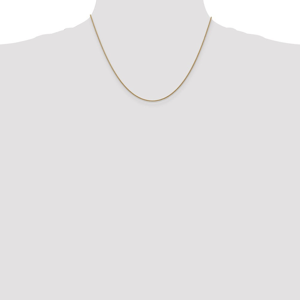 14K 18 inch 1.05mm Diamond-cut Spiga with Lobster Clasp Chain