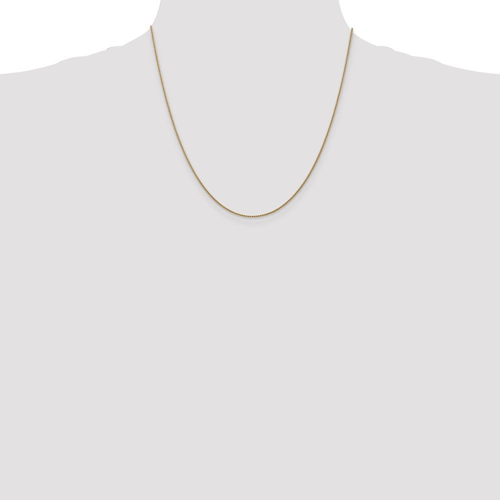 14K 20 inch 1.05mm Diamond-cut Spiga with Lobster Clasp Chain