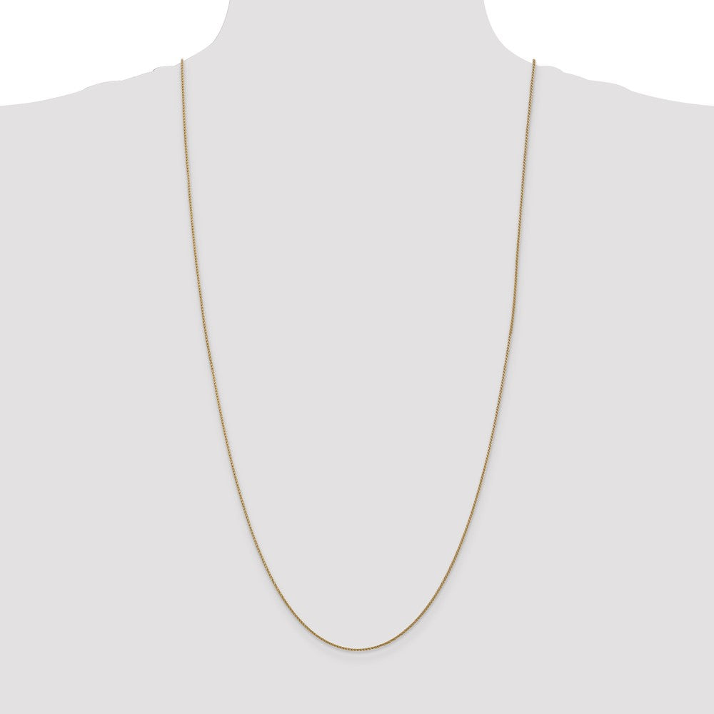 14K 30 inch 1.05mm Diamond-cut Spiga with Lobster Clasp Chain