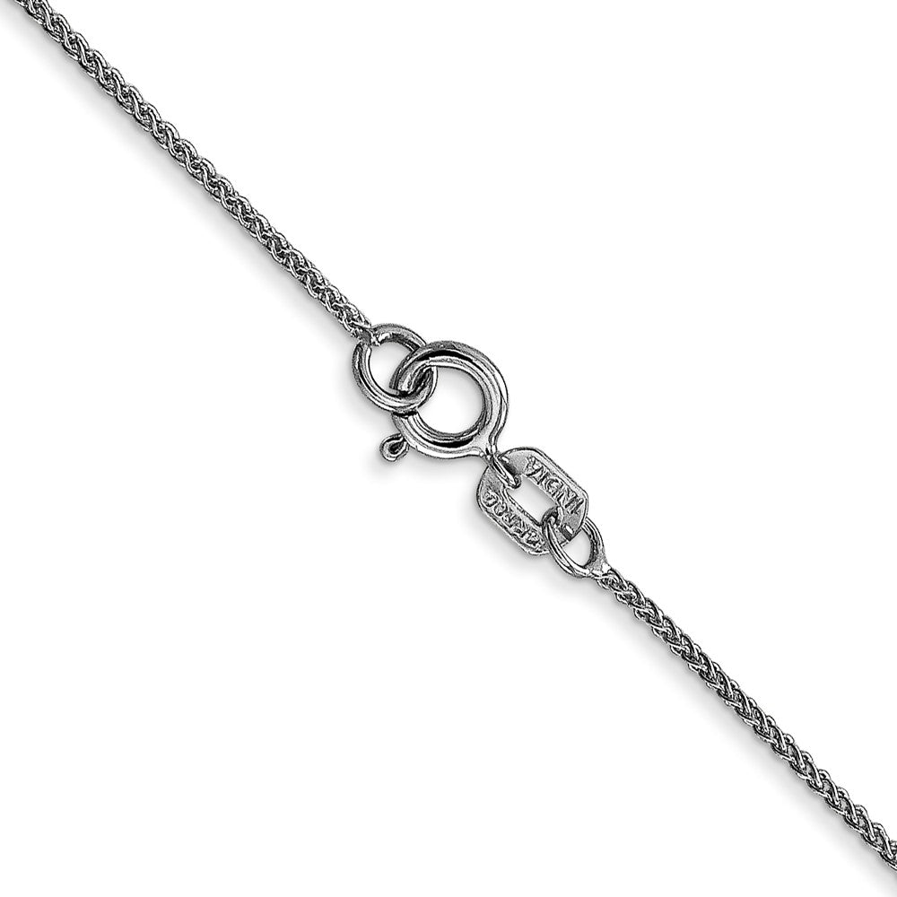 14K White Gold 30 inch .85mm Spiga with Spring Ring Clasp Chain