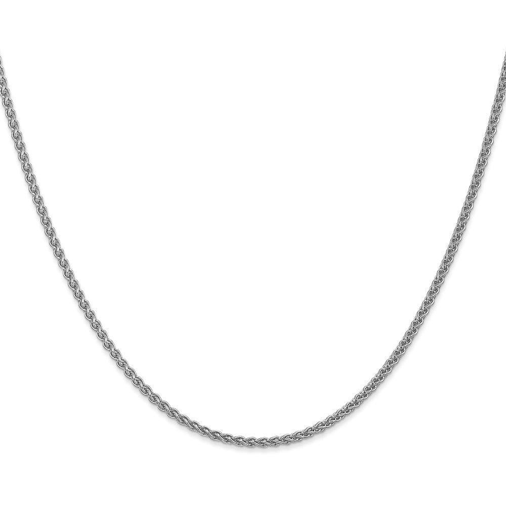 14K White Gold 24 inch 1.05mm Spiga with Spring Ring Clasp Chain