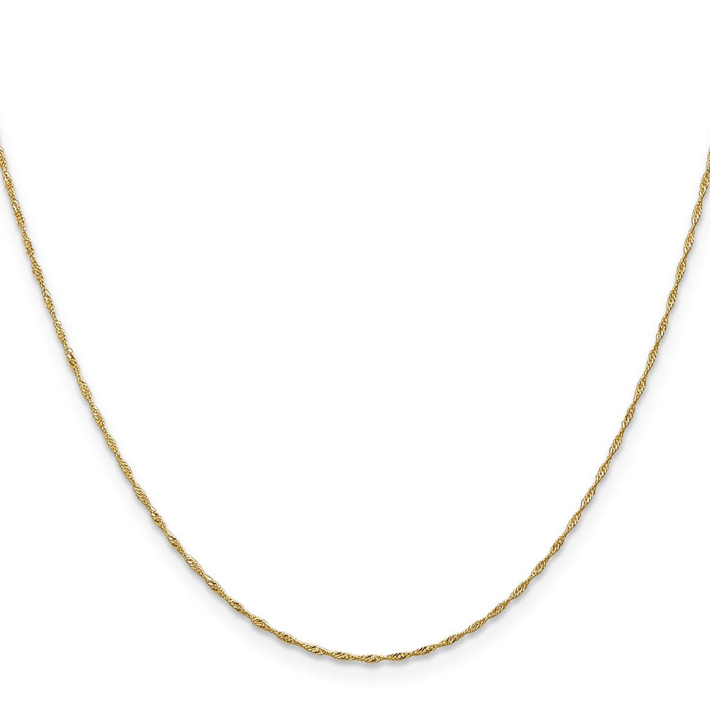 14K 20 inch 1mm Singapore with Spring Ring Clasp Chain