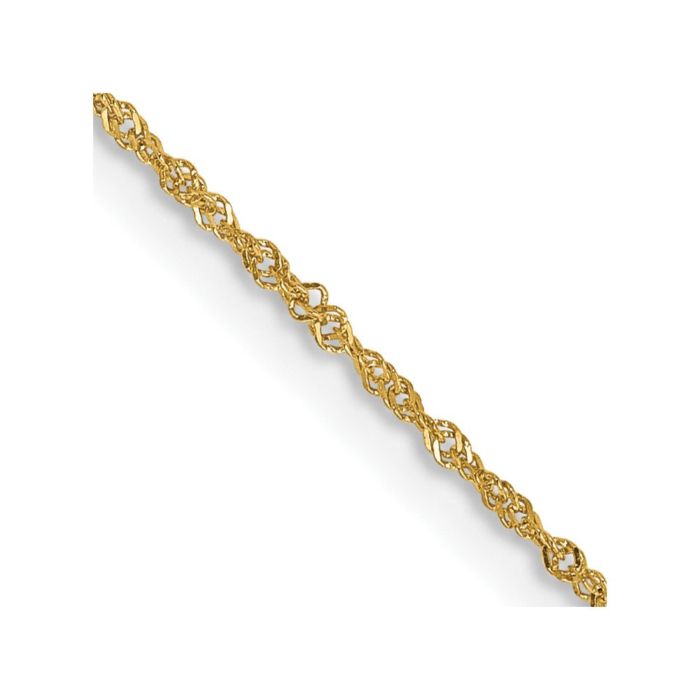 14K 20 inch 1mm Singapore with Spring Ring Clasp Chain