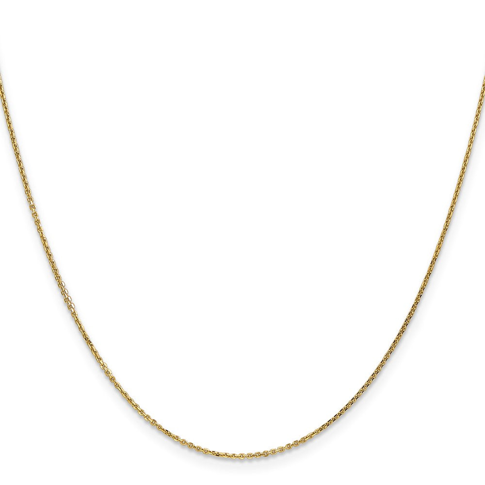 14K 14 inch .95mm Diamond-cut Cable with Lobster Clasp Chain