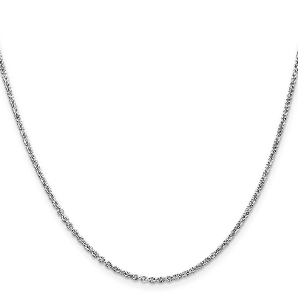 14K White Gold 18 inch 1.8mm Forzantine Cable with Lobster Clasp Chain