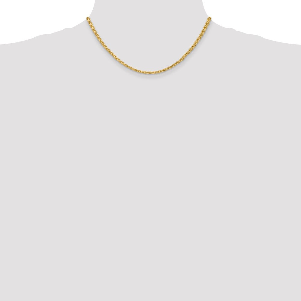 14k 16 inch 3mm Parisian Wheat with Lobster Clasp Chain