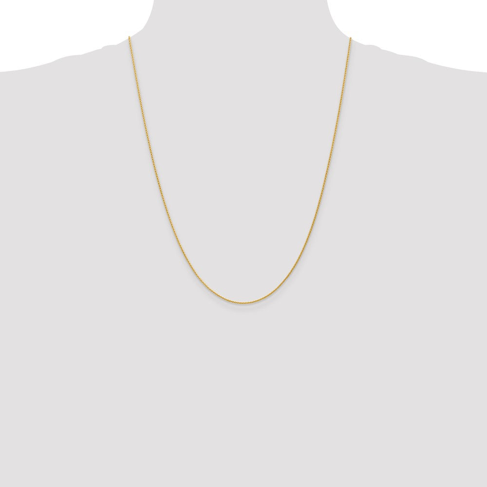 14k 24 inch 1.2mm Parisian Wheat with Lobster Clasp Chain