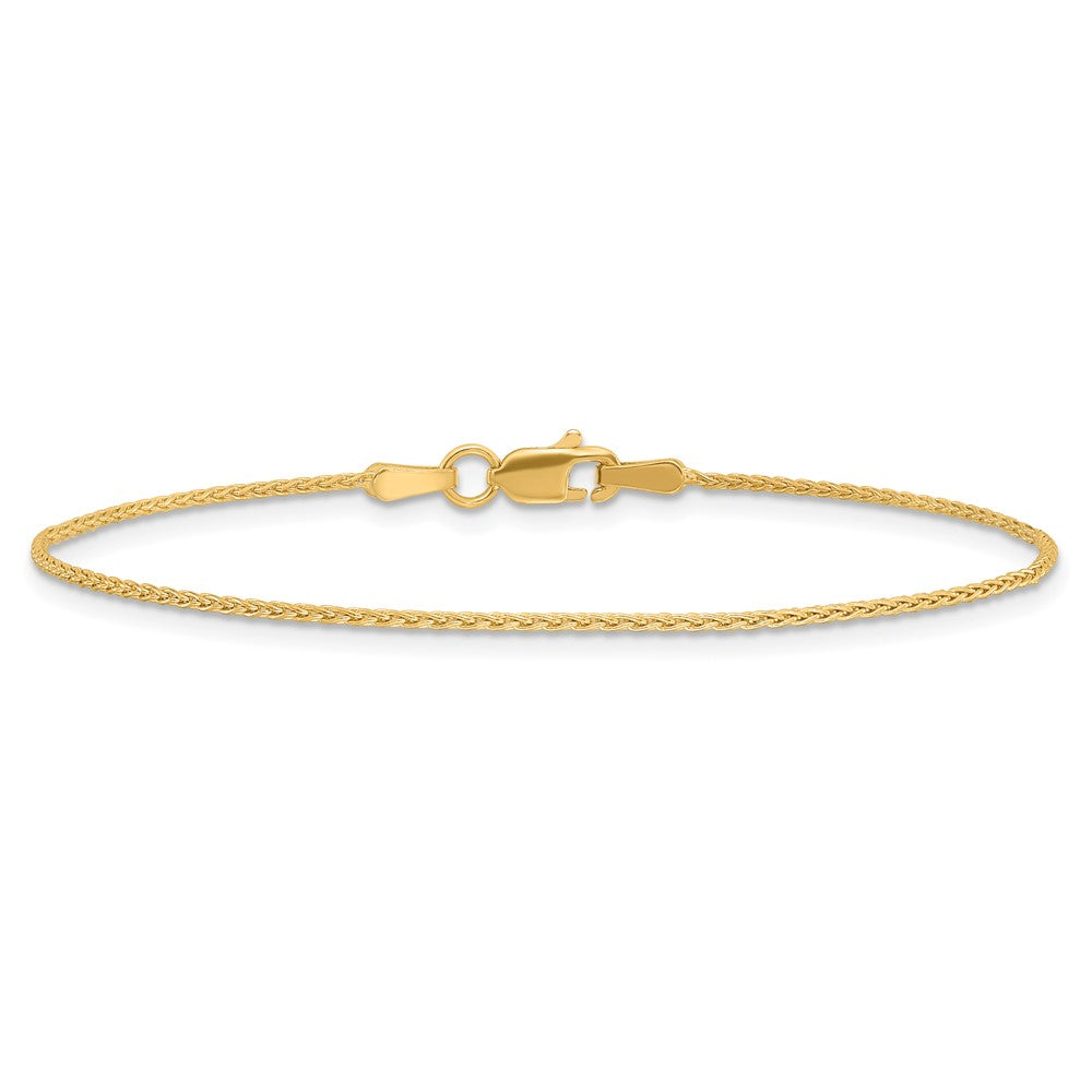 14k 7 inch 1.2mm Parisian Wheat with Lobster Clasp Bracelet