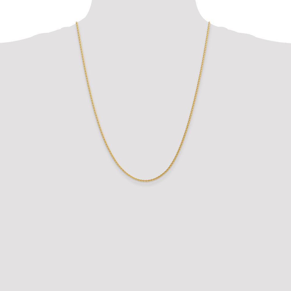 14k 24 inch 1.75mm Parisian Wheat with Lobster Clasp Chain