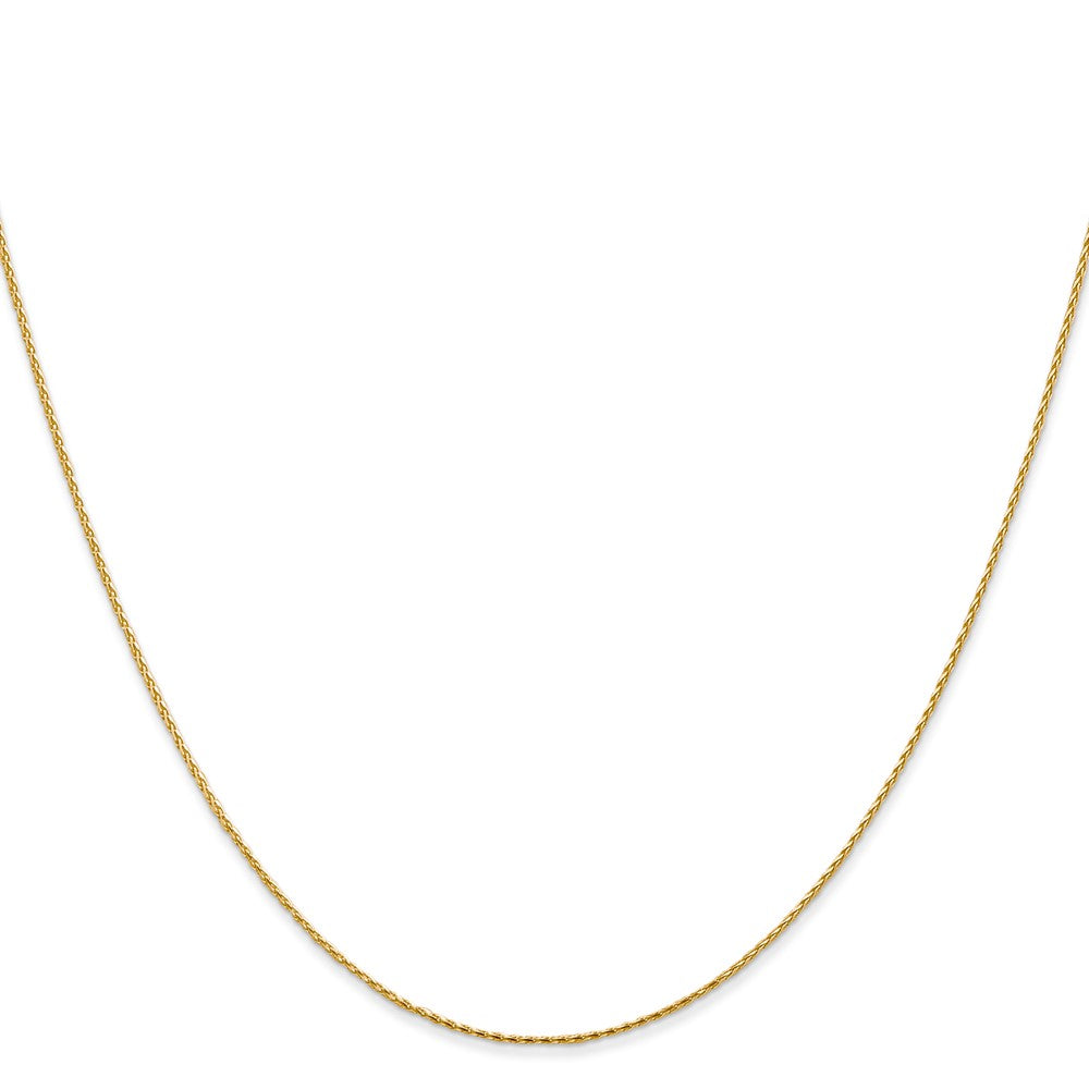 14K 30 inch .8mm Diamond-cut Parisian Wheat with Lobster Clasp Chain