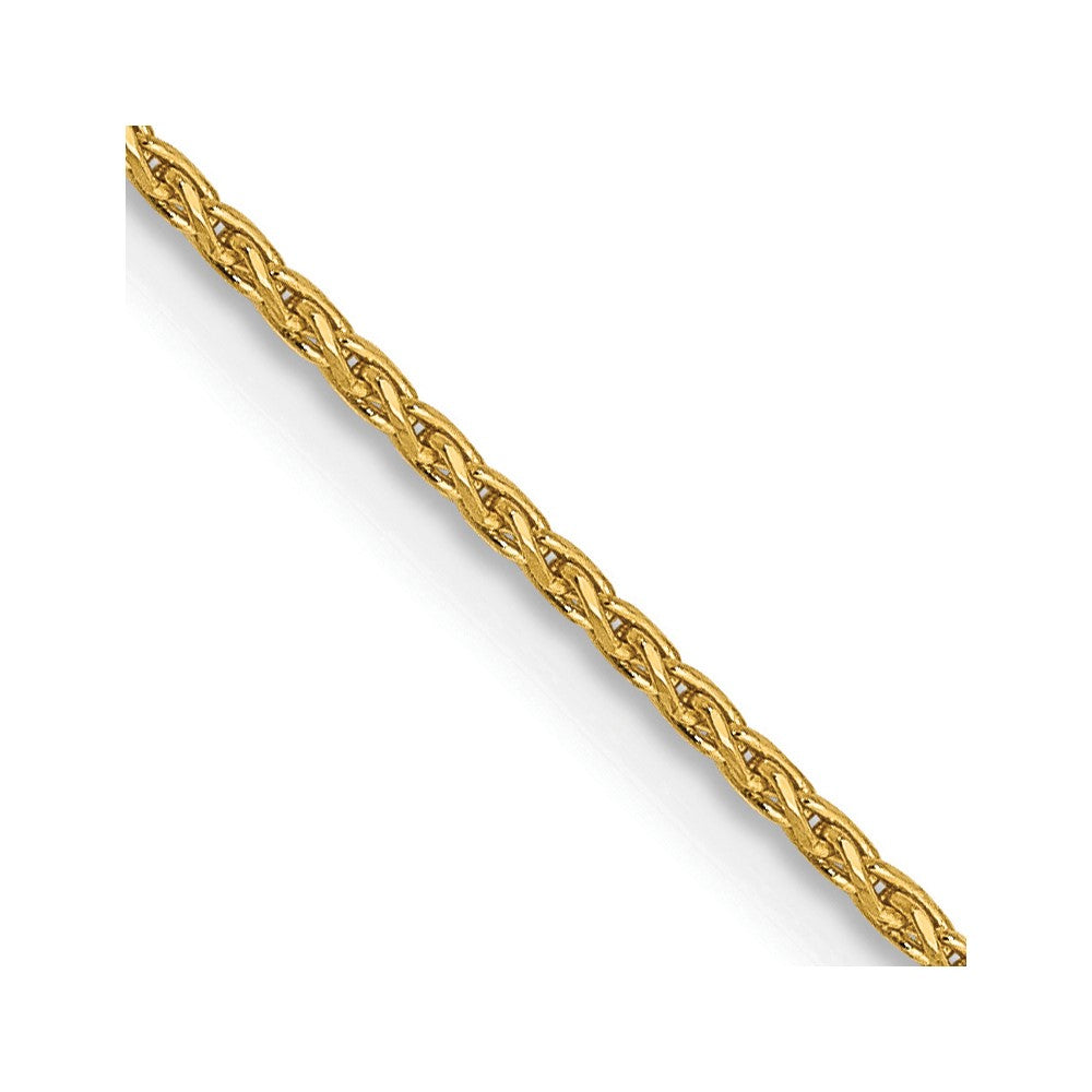 14K 24 inch 1mm Diamond-cut Parisian Wheat with Lobster Clasp Chain