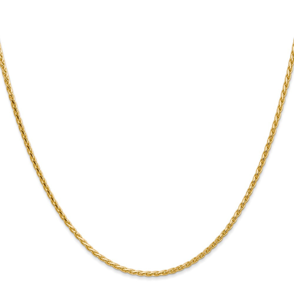 14K 30 inch 1.9mm Diamond-cut Parisian Wheat with Lobster Clasp Chain