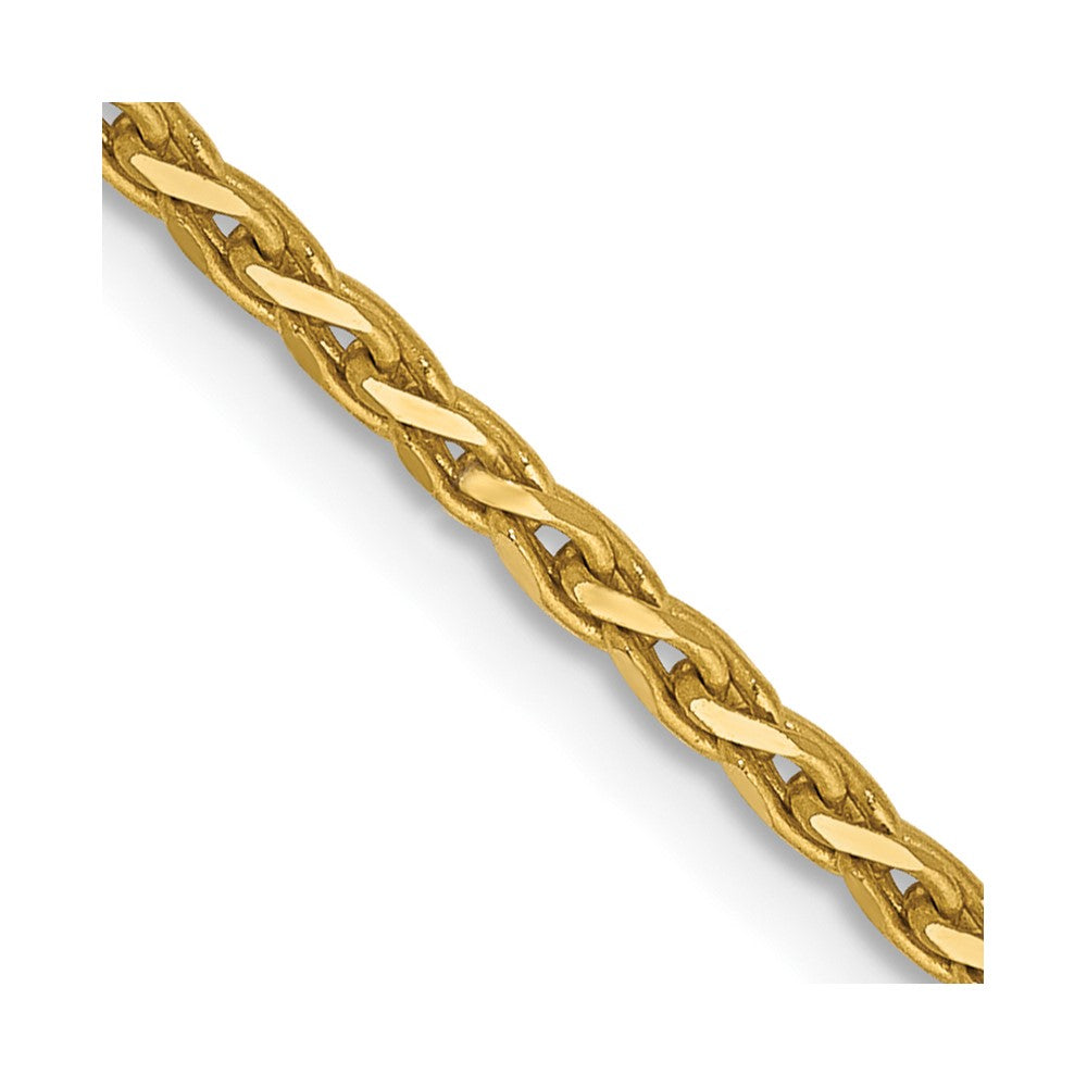 14K 24 inch 1.9mm Diamond-cut Parisian Wheat with Lobster Clasp Chain