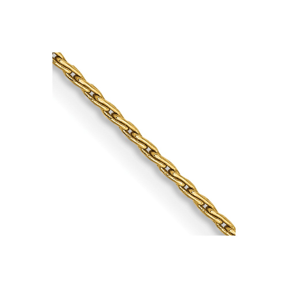 14K 24 inch 1mm Round Parisian Wheat with Lobster Clasp Chain