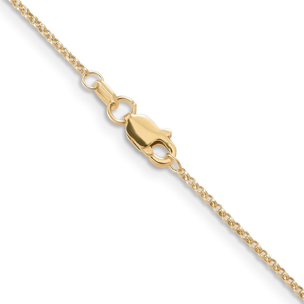 14K 24 inch 1.15mm Rolo with Lobster Clasp Pendant Chain