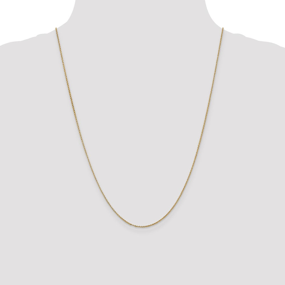 14K 24 inch 1.15mm Rolo with Lobster Clasp Pendant Chain