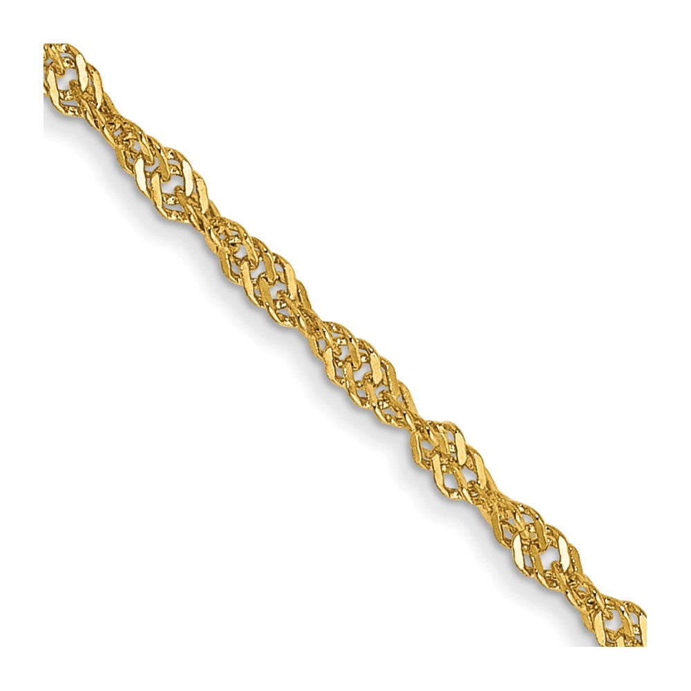 14K 24 inch 1.40mm Singapore with Spring Ring Clasp Chain