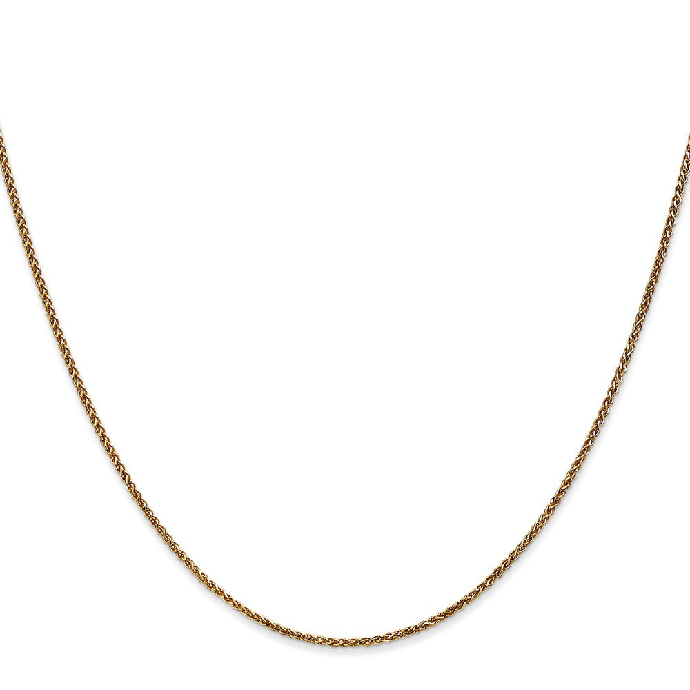 14K 30 inch 1.25mm Diamond-cut Spiga with Lobster Clasp Chain