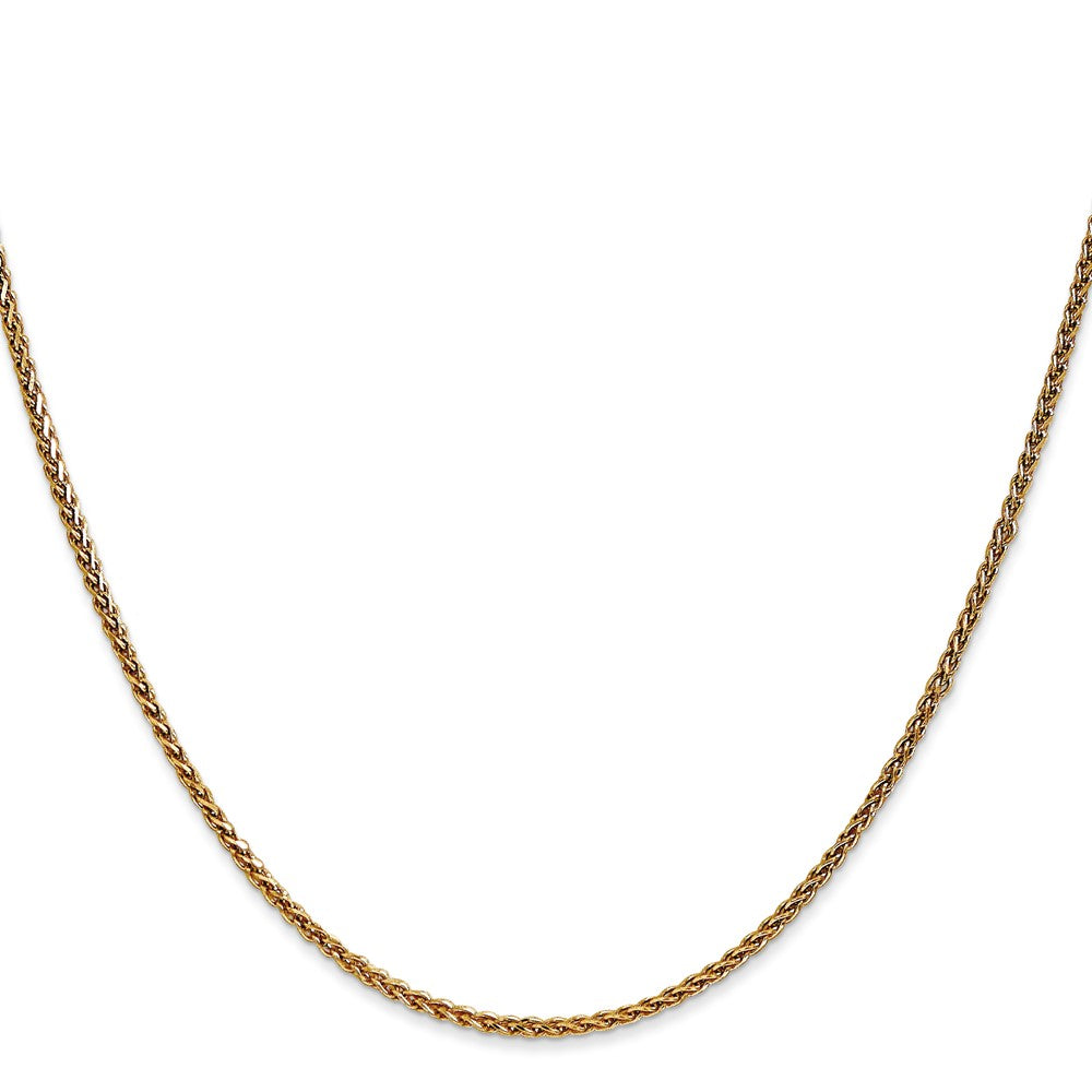 14K 30 inch 1.7mm Diamond-cut Spiga with Lobster Clasp Chain