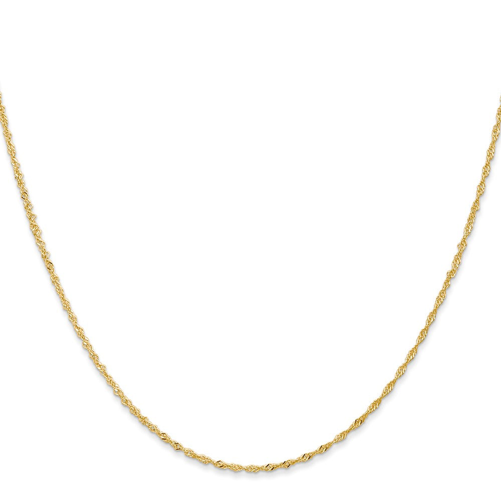 14K 30 inch 1.10mm Singapore with Spring Ring Clasp Chain