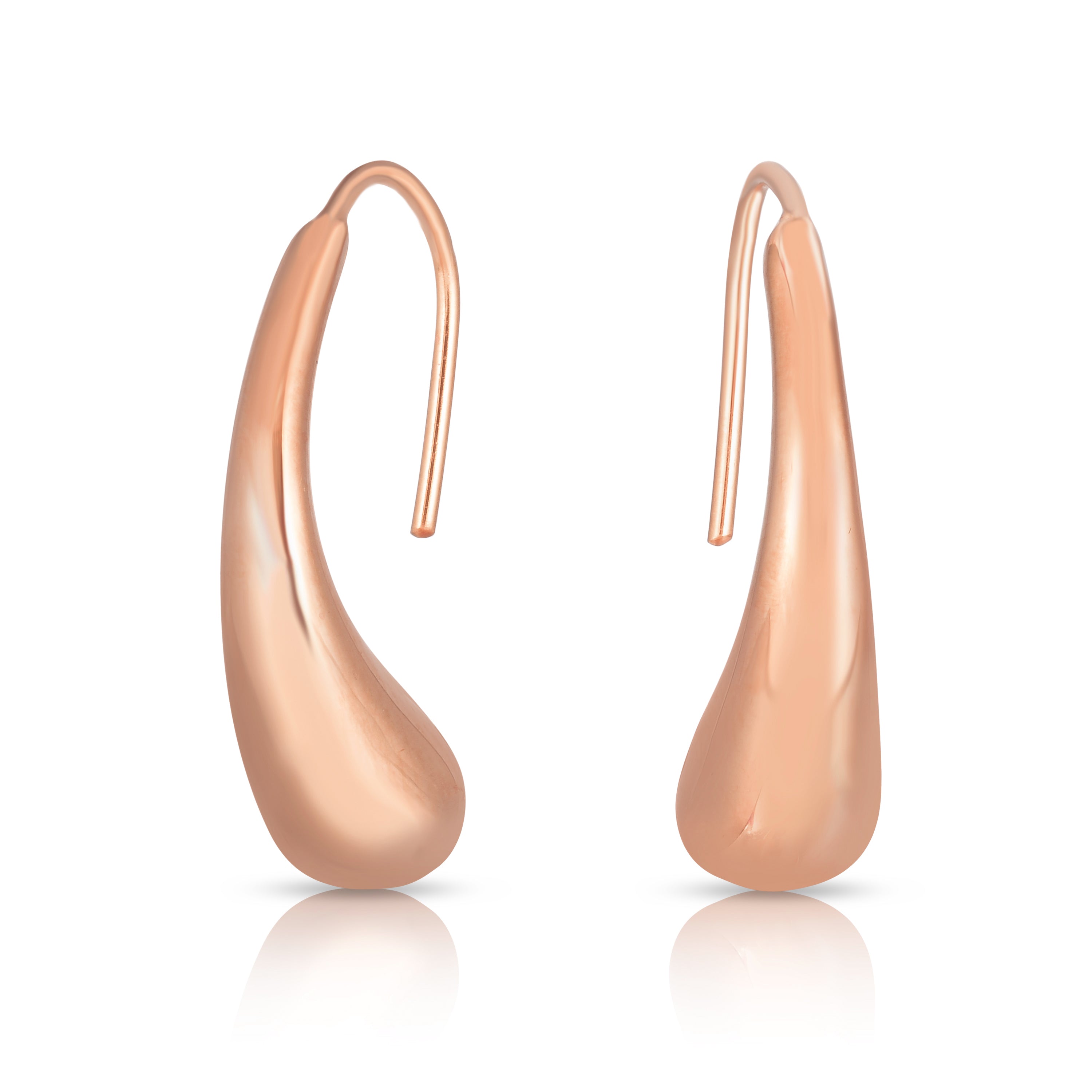 14K Rose Gold Polished Graduated Drop Earring