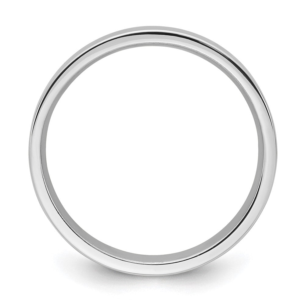 Platinum 4mm Polished Flat Wedding Band Size 7.5