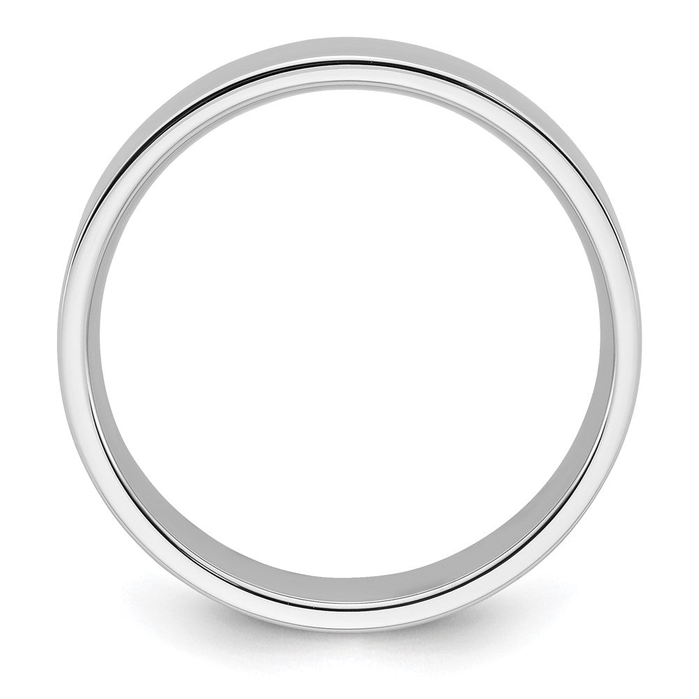 Platinum 6mm Polished Flat Wedding Band Size 6