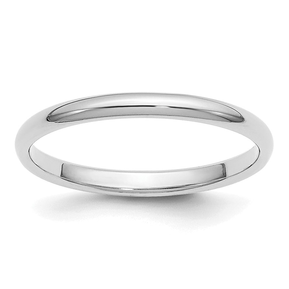 Platinum 2mm Half Round Wedding Band Size 12