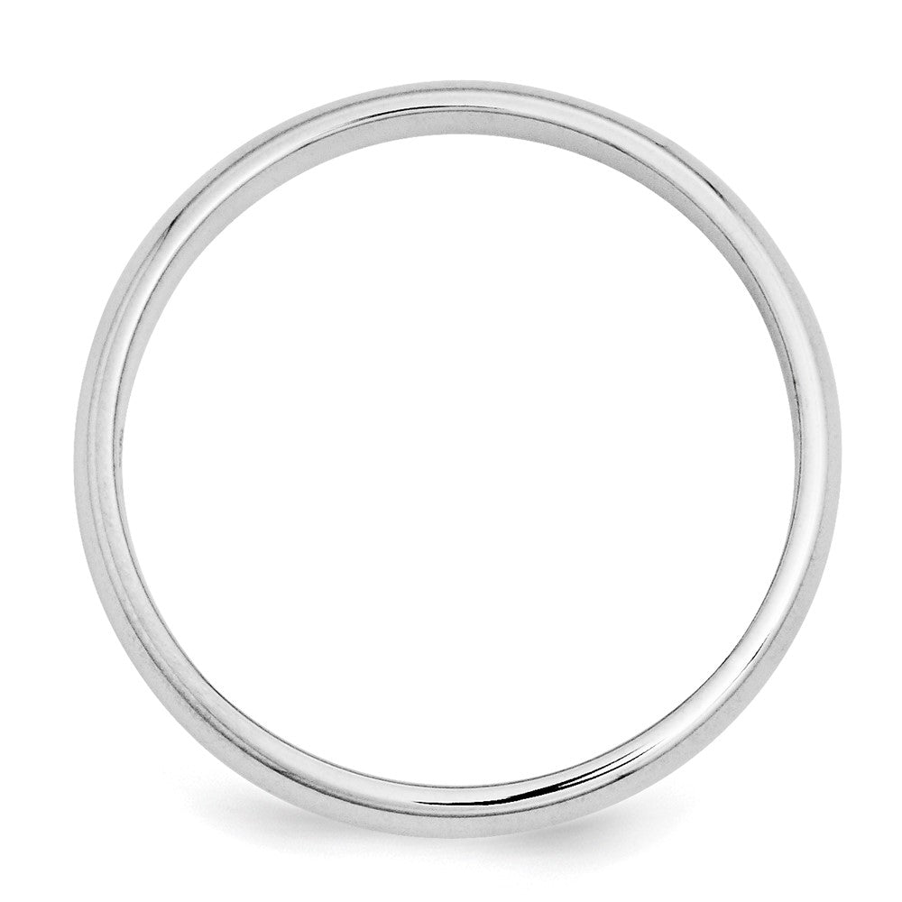 Platinum 3mm Half Round Wedding Band Size 4