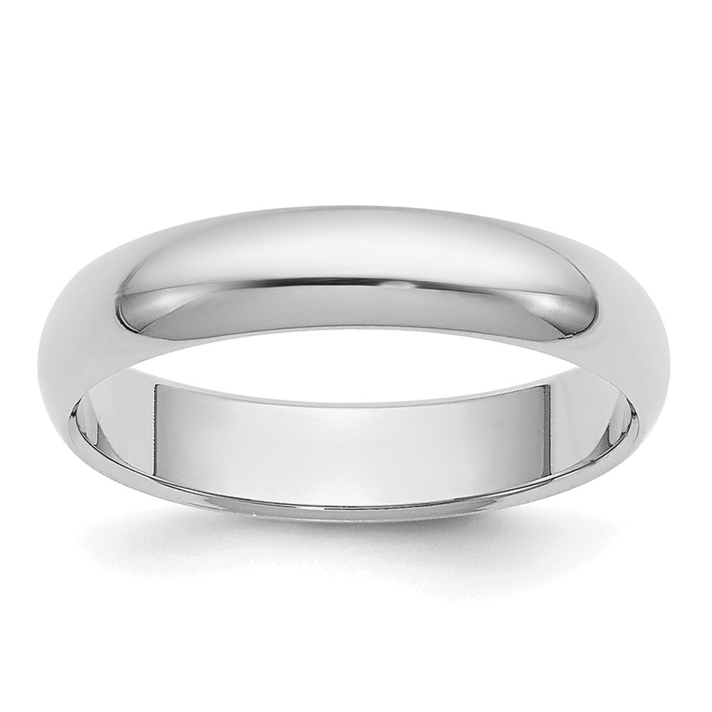 Platinum 4mm Half Round Wedding Band Size 10.5