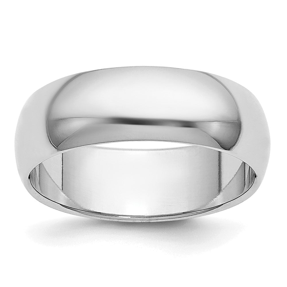 Platinum 6mm Half Round Wedding Band Size 11.5