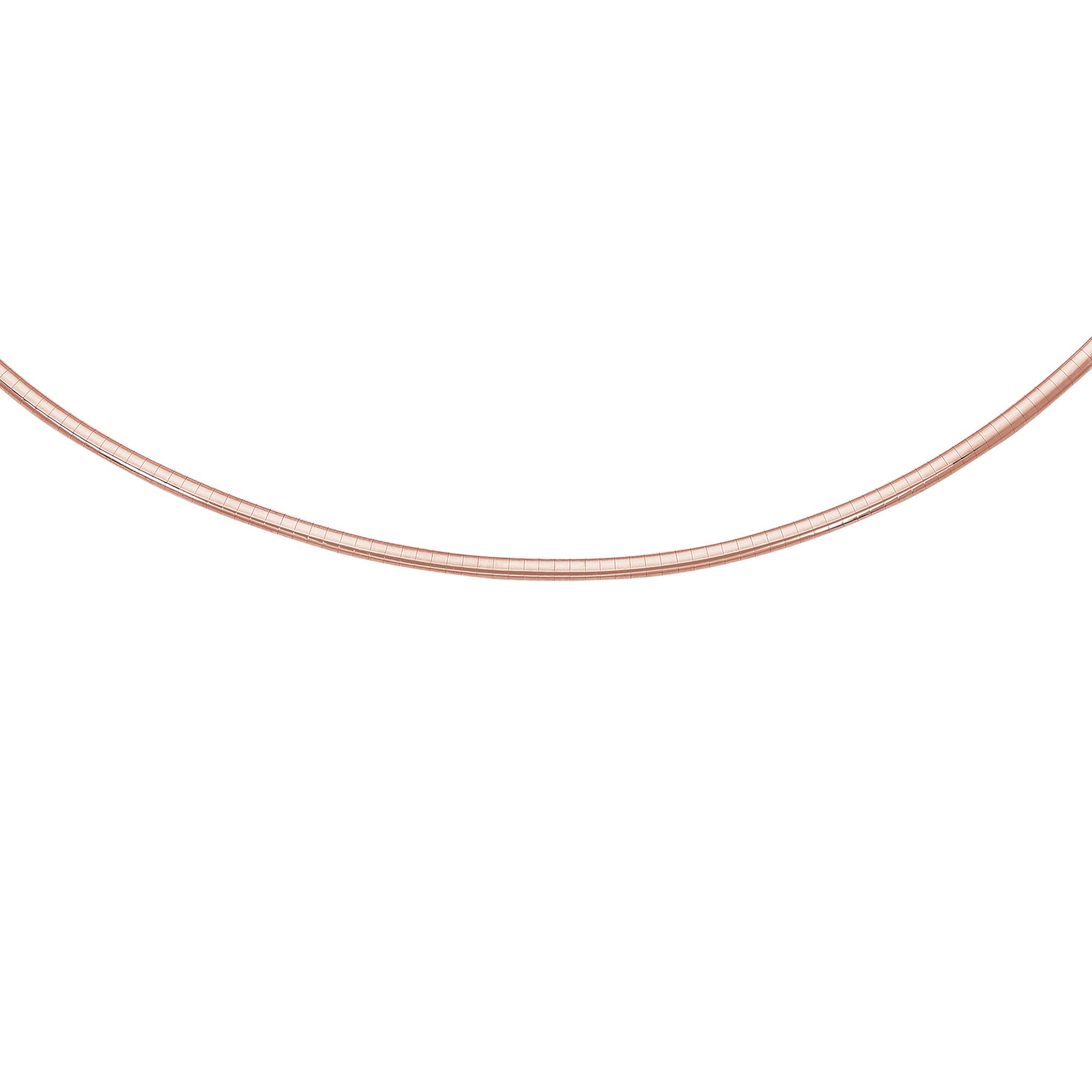 14K Rose Gold 3mm Classic 20" Omega with Box Lock