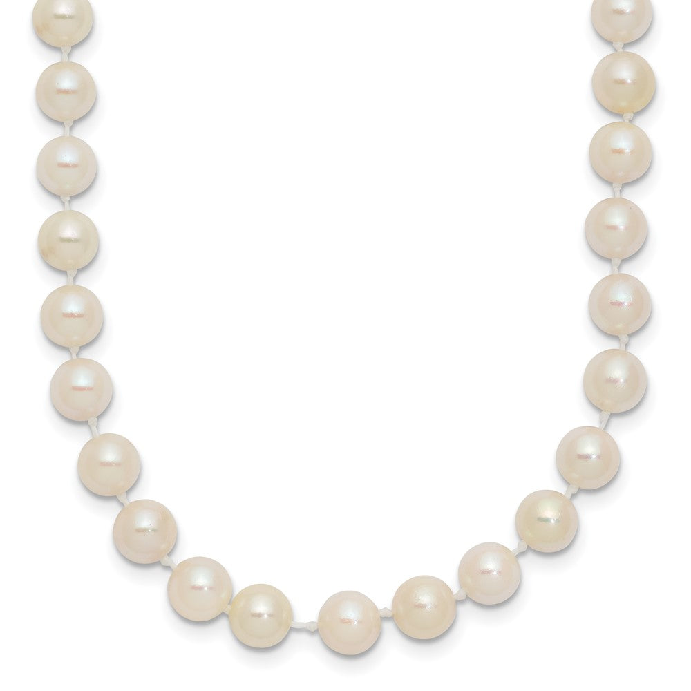 14k 5-6mm Round White Saltwater Akoya Cultured Pearl Necklace