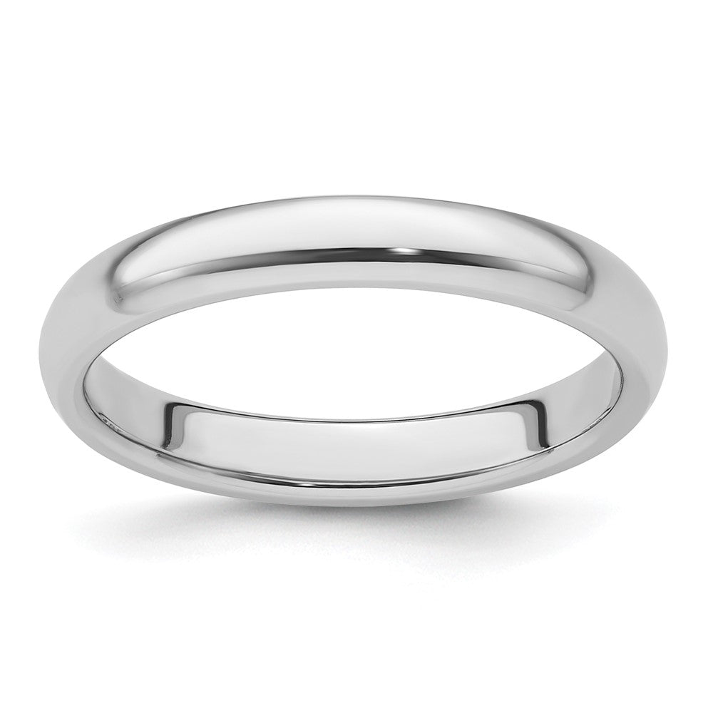 Platinum 3mm Lightweight Comfort-Fit Wedding Band Size 10.5