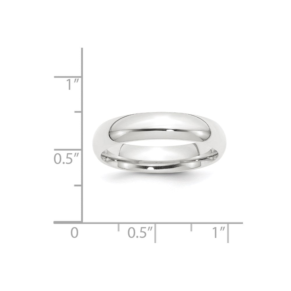 Platinum 5mm Lightweight Comfort-Fit Wedding Band Size 5