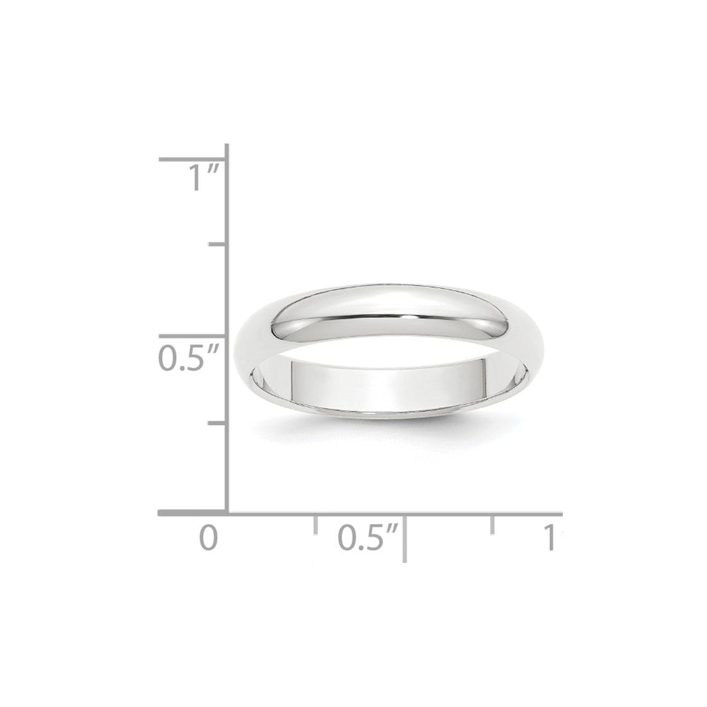 Platinum 4mm Half Round Featherweight Wedding Band Size 5