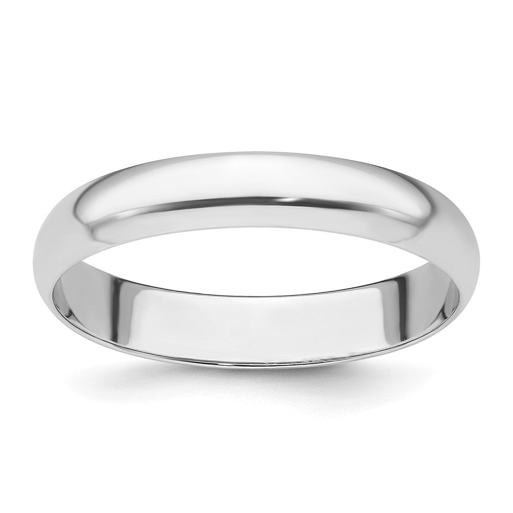 Platinum 4mm Half Round Featherweight Wedding Band Size 6