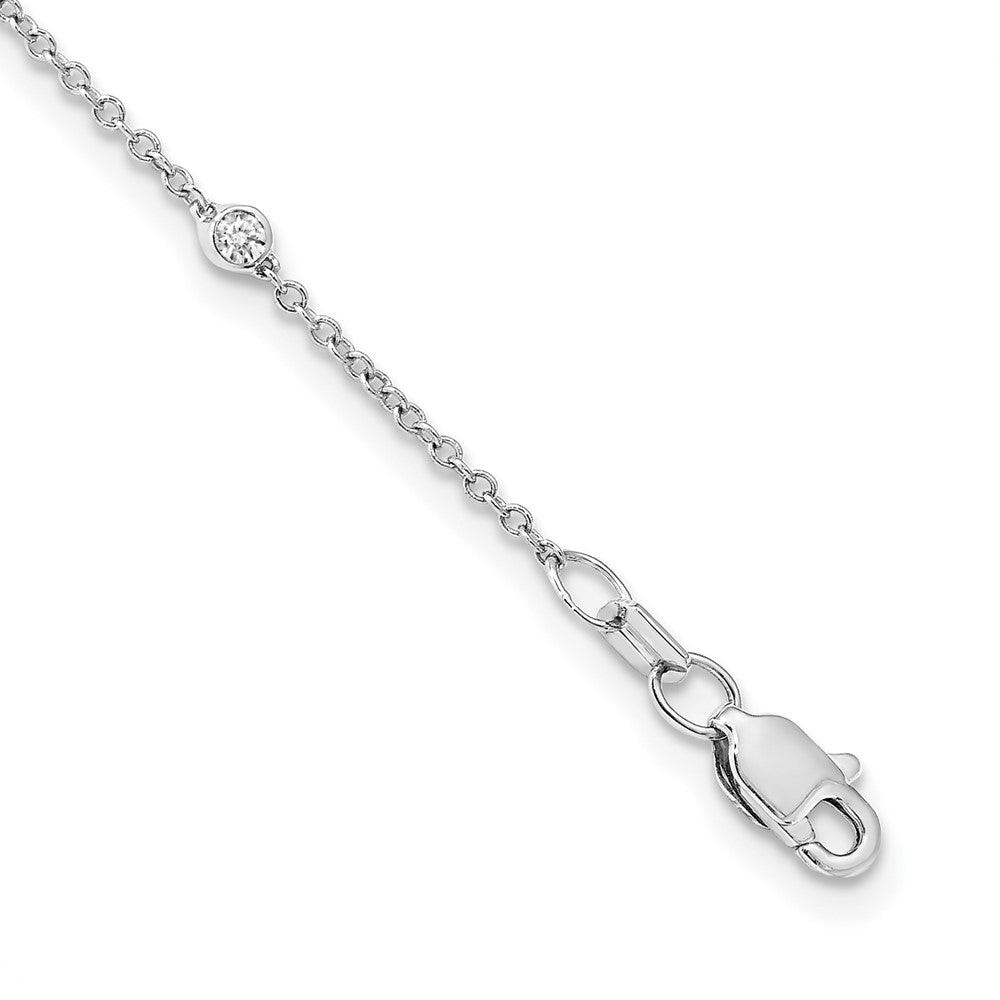 True Origin 14K White Gold 1/3 carat Lab Grown Diamond VS/SI  D E F  16 Station 16 Inch Necklace