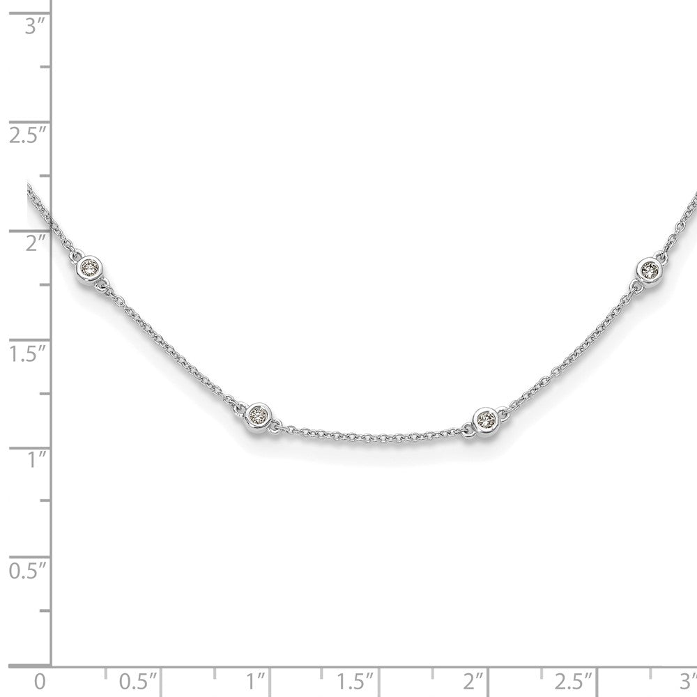 True Origin 14K White Gold 1/3 carat Lab Grown Diamond VS/SI  D E F  16 Station 16 Inch Necklace