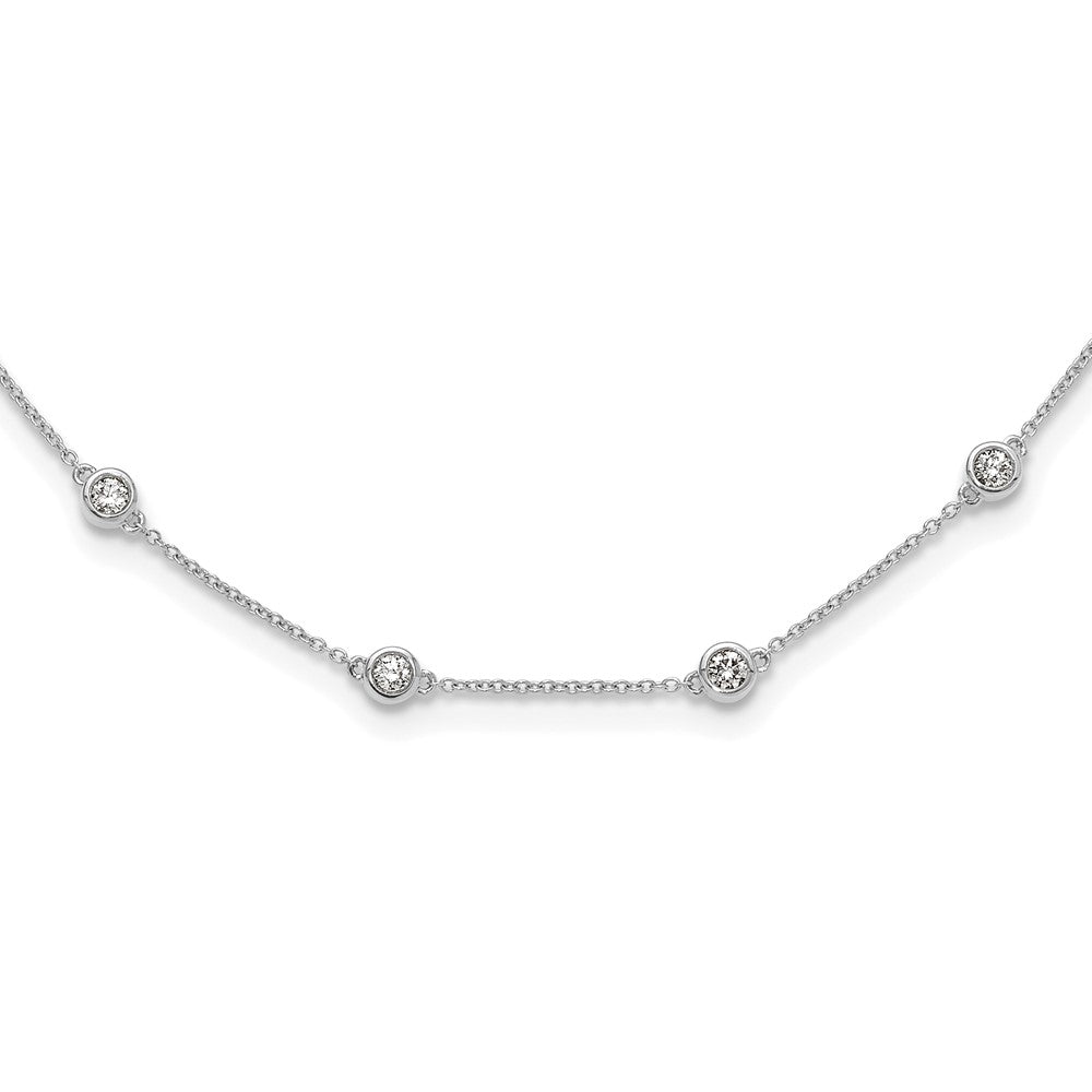 True Origin 14K White Gold 1 1/3 carat Lab Grown Diamond VS/SI  D E F  20 Station 20 Inch Necklace