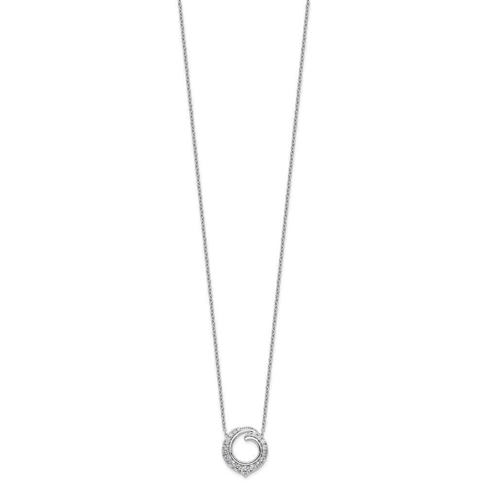 14K White Gold Lab Grown Diamond VS/SI FGH Circle Necklace