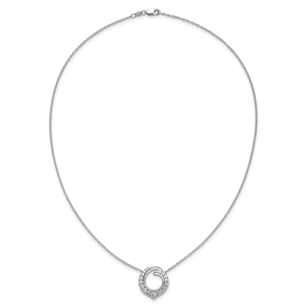 14K White Gold Lab Grown Diamond VS/SI FGH Circle Necklace